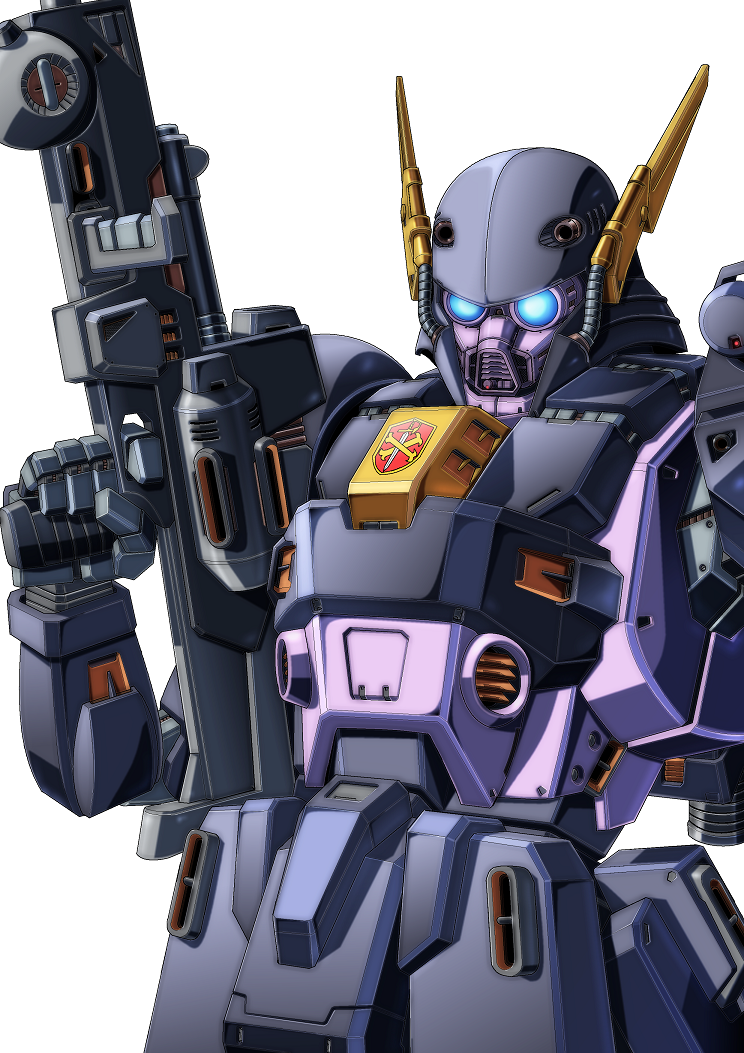 beam_rifle, blue_eyes, clenched_hand, crossbone_vanguard, energy_gun, gun, gundam, gundam_f91