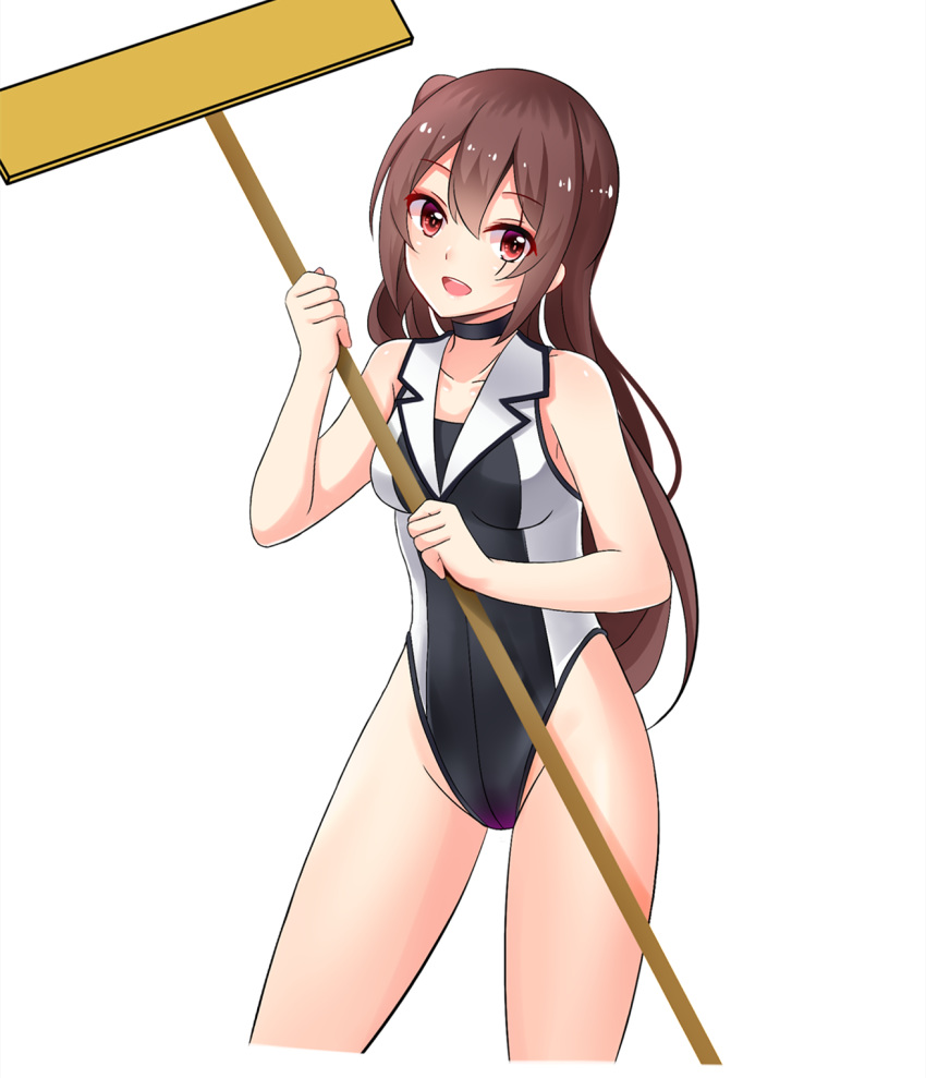 1girl, breasts, brown_hair, chinese_commentary, collarbone, commentary_request, contrapposto, cowboy_shot