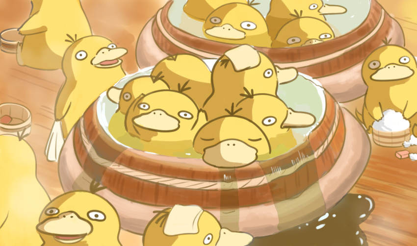 bowl, crossover, food, gen_1_pokemon, goritank, holding, looking_at_viewer, no_humans