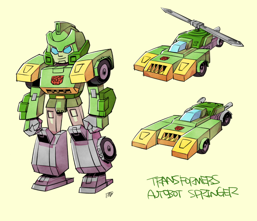 aircraft, autobot, blue_eyes, car, character_name, chibi, clenched_hands, copyright_name