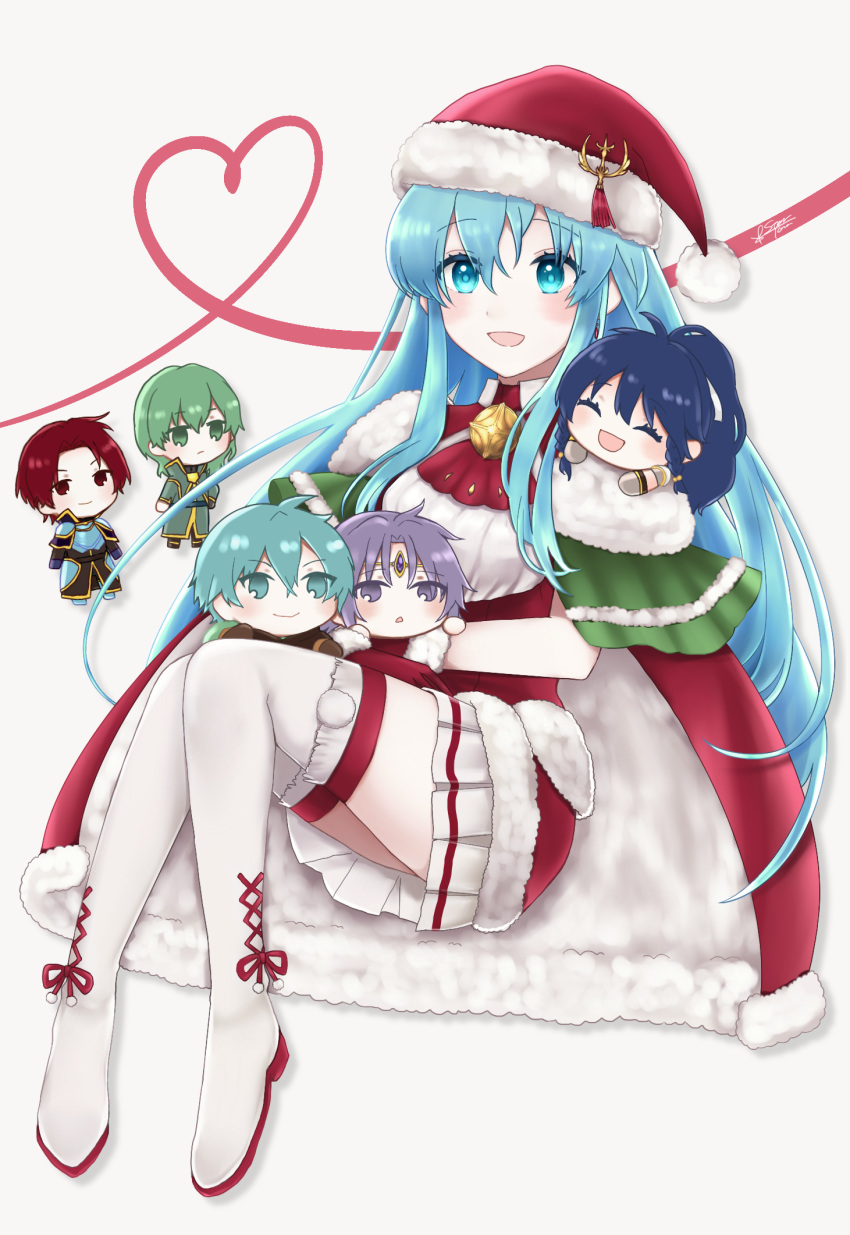 1girl, 504723f, :d, alternate_costume, bangs, blue_eyes, blue_hair, blush