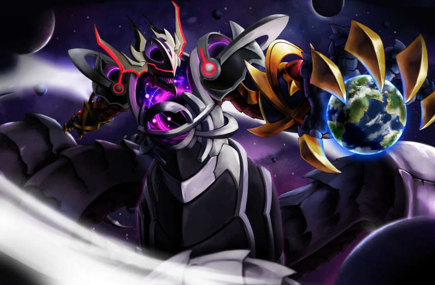 absurdres, alien, black_hole, distortion, dragon, earth, epic, galaxy
