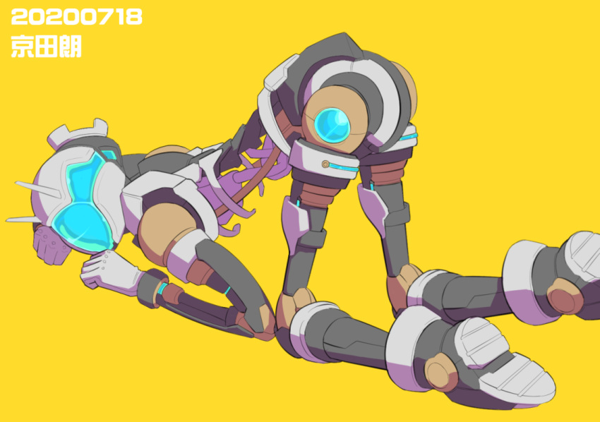 1girl, androgynous, android, ass, kyoutasab, mecha, mechanical_parts, no_humans