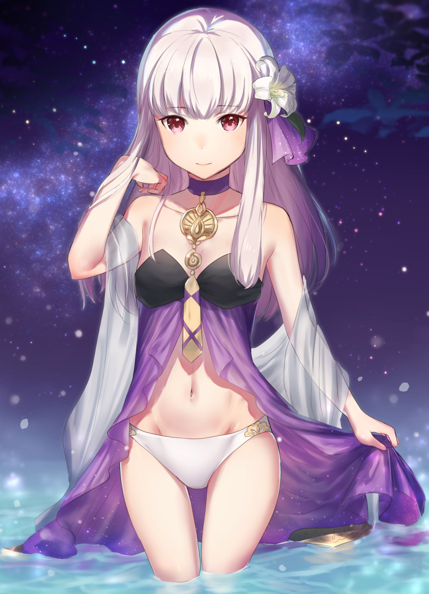 1girl, adapted_costume, bikini, closed_mouth, cute, fire_emblem, fire_emblem:_three_houses, fire_emblem:_three_houses