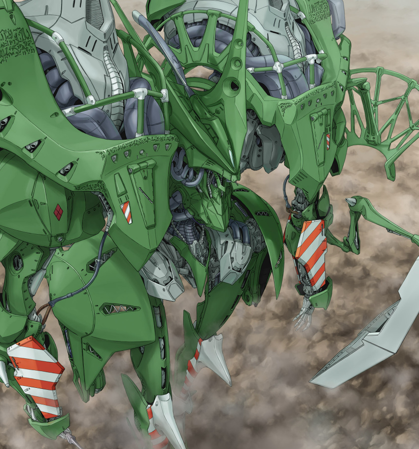 fss, highres, jagd_mirage, jagd_mirage_green_left, mecha, mortar_headd, tomo_(machinemess)