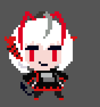 1girl, animated, animated_gif, arknights, black_jacket, black_legwear, black_skirt, chibi