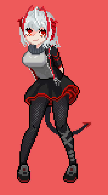 1girl, animated, arknights, arms_behind_back, black_footwear, black_jacket, black_legwear, black_scarf