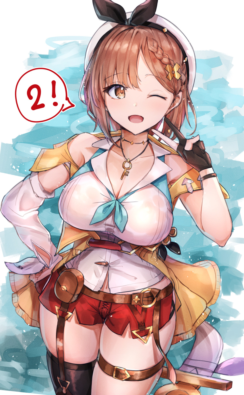 1girl, absurdres, atelier_(series), atelier_ryza, atelier_ryza_2, bangs, belt, black_gloves