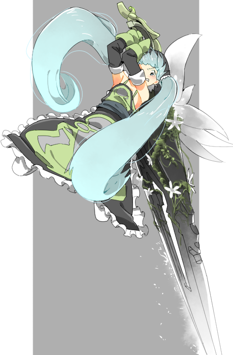 1girl, arms_up, black_headwear, blue_eyes, blue_hair, blush, eyebrows_visible_through_hair, flower