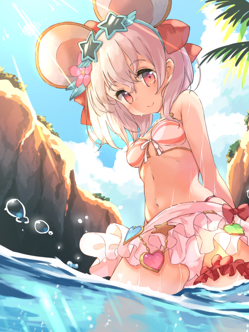 1girl, animal_ears, bow, eyebrows_visible_through_hair, fake_animal_ears, flower, granblue_fantasy, hair_flower