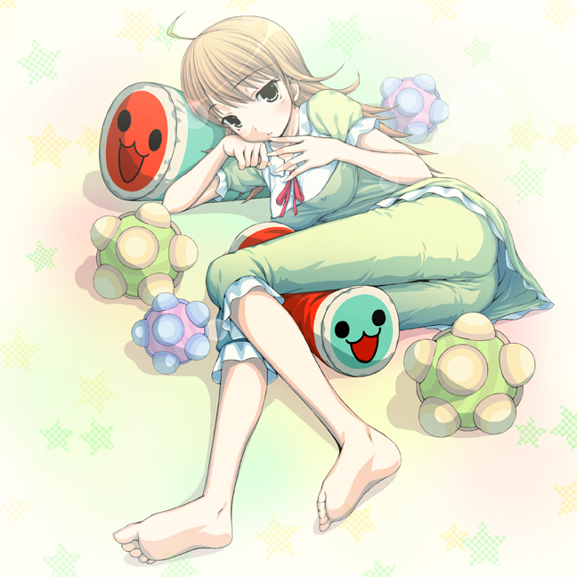 brown_hair, feet, hoshii_miki, hoshii_miki_(awakened), idolmaster, katamari, katamari_damacy, namco