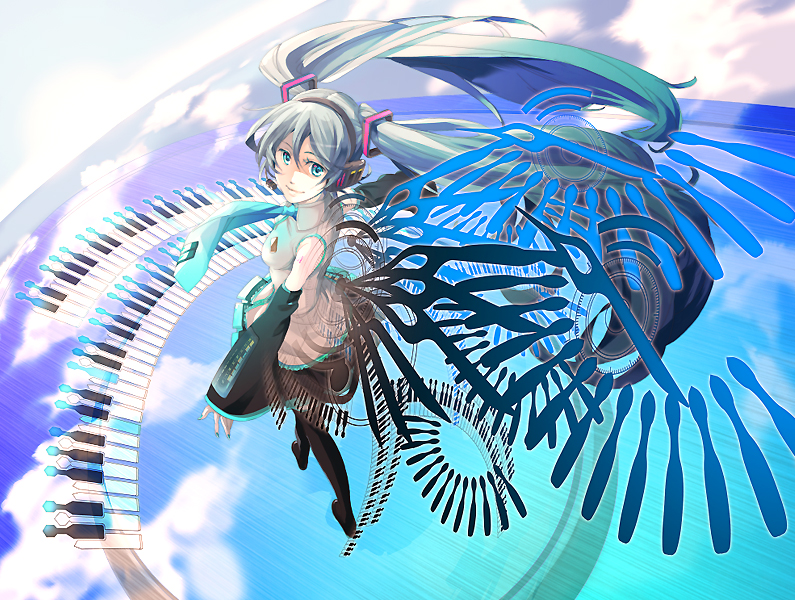 hatsune_miku, himuka_roko, roko_(artist), solo, thighhighs, vocaloid