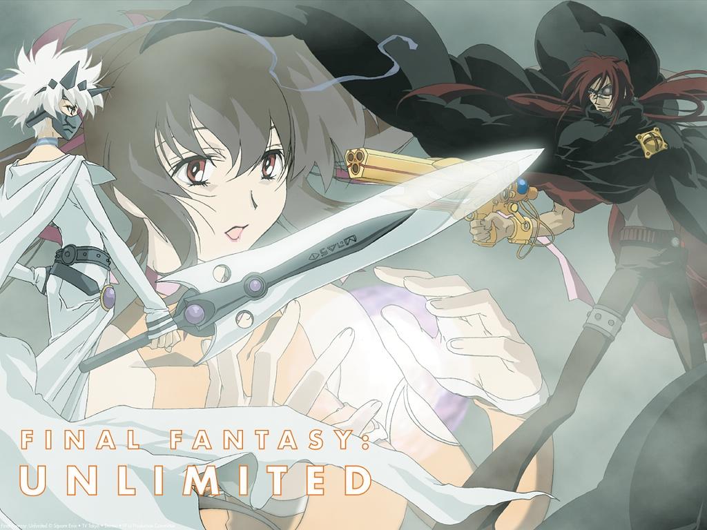 final_fantasy_unlimited, kaze_(ffu), kuroki_kaze, lisa_pacifist, makenshi_(ffu), mask, official_art, shiroi_kumo, wallpaper