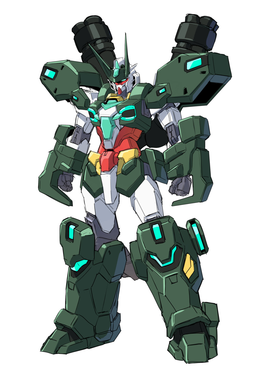 absurdres, aqua_eyes, clenched_hands, core_gundam_ii, fusion, g-self, gundam, gundam_build_divers