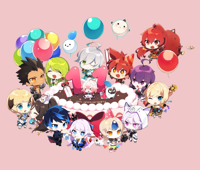 +_+, add_(elsword), ainchase_ishmael, aisha_landar, anniversary, ara_haan, bag, balloon