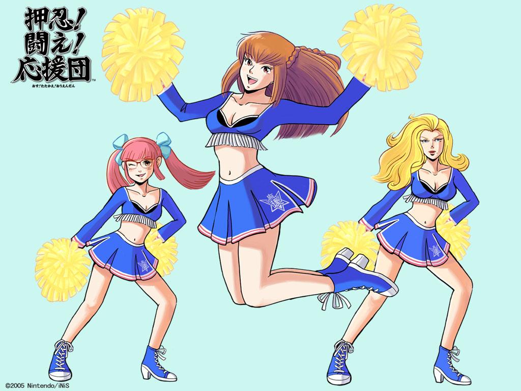 anna_lindhurst, cheerleader, kanda_aoi, official_art, osu!_tatakae!_ouendan, ouendan, wallpaper
