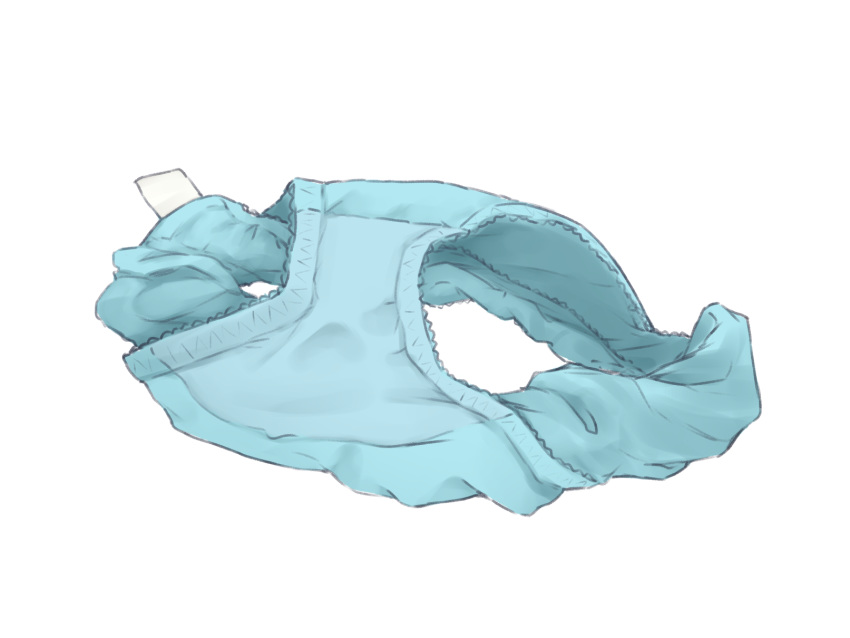 blue_panties, care_label, commentary, highres, nagami_yuu, no_humans, original, panties