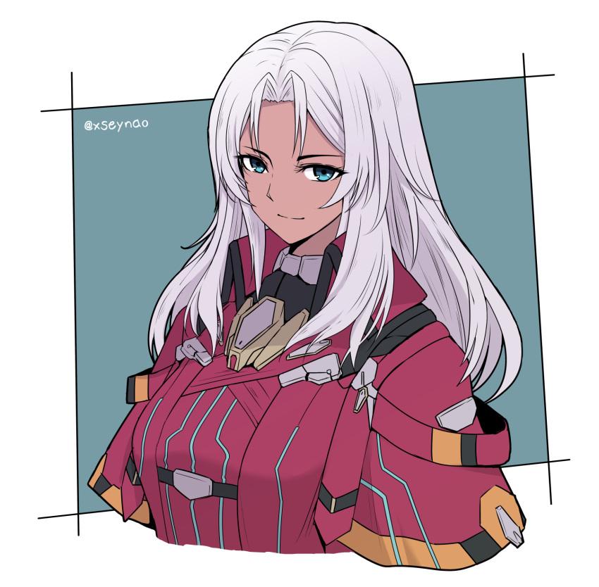 1girl, aqua_eyes, armor, elma_(xenoblade_x), highres, medium_hair, mochimochi_(xseynao), red_shirt