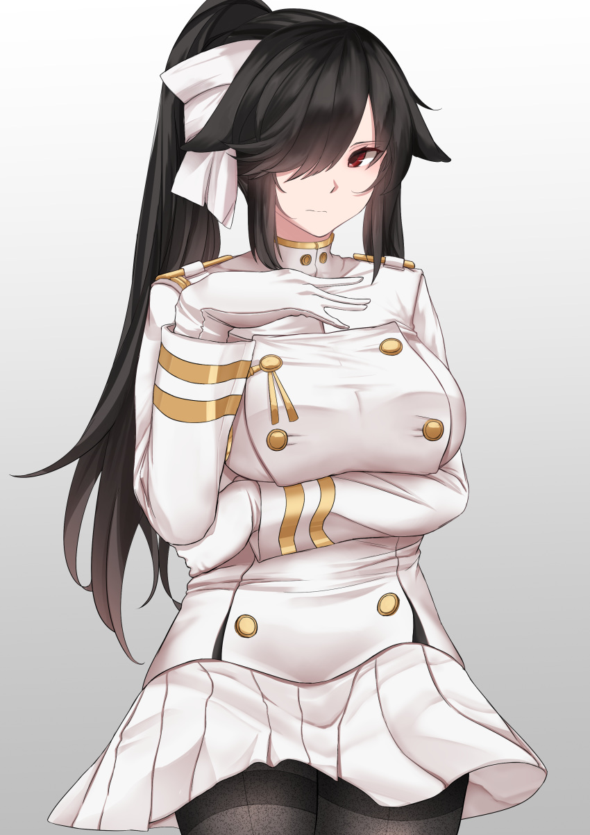 1girl, absurdres, arturaxia, azur_lane, black_legwear, bow, breasts, code_t_(azur_lane)
