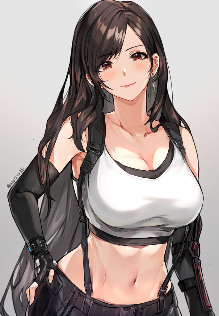 1girl, alracoco, black_hair, black_skirt, blush, breasts, brown_eyes, brown_hair