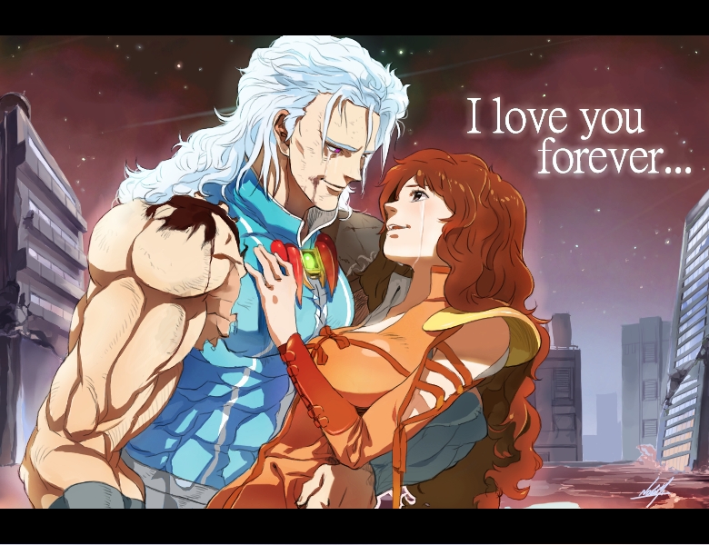 1girl, couple, engrish, error, hokuto_no_ken, mamiya, post-apocalyptic, ranguage