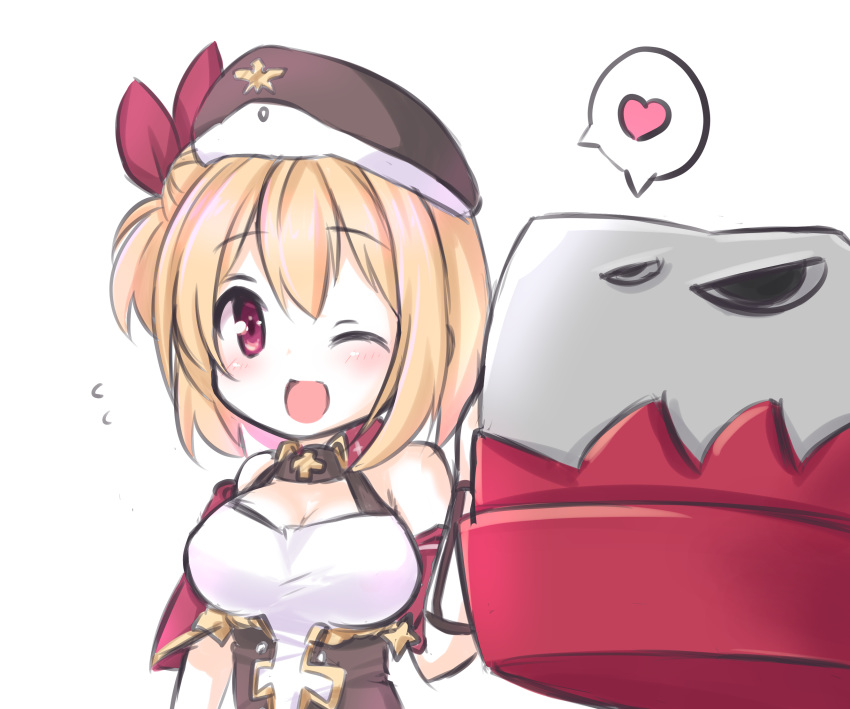 1girl, azur_lane, bangs, bare_shoulders, blonde_hair, blush, breasts, chibi