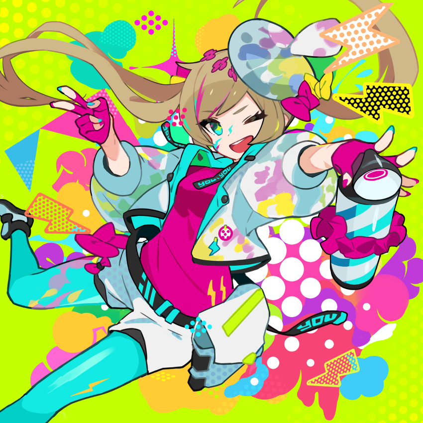 1girl, absurdres, airhorn, bag, belt, beret, blue_eyes, blue_legwear