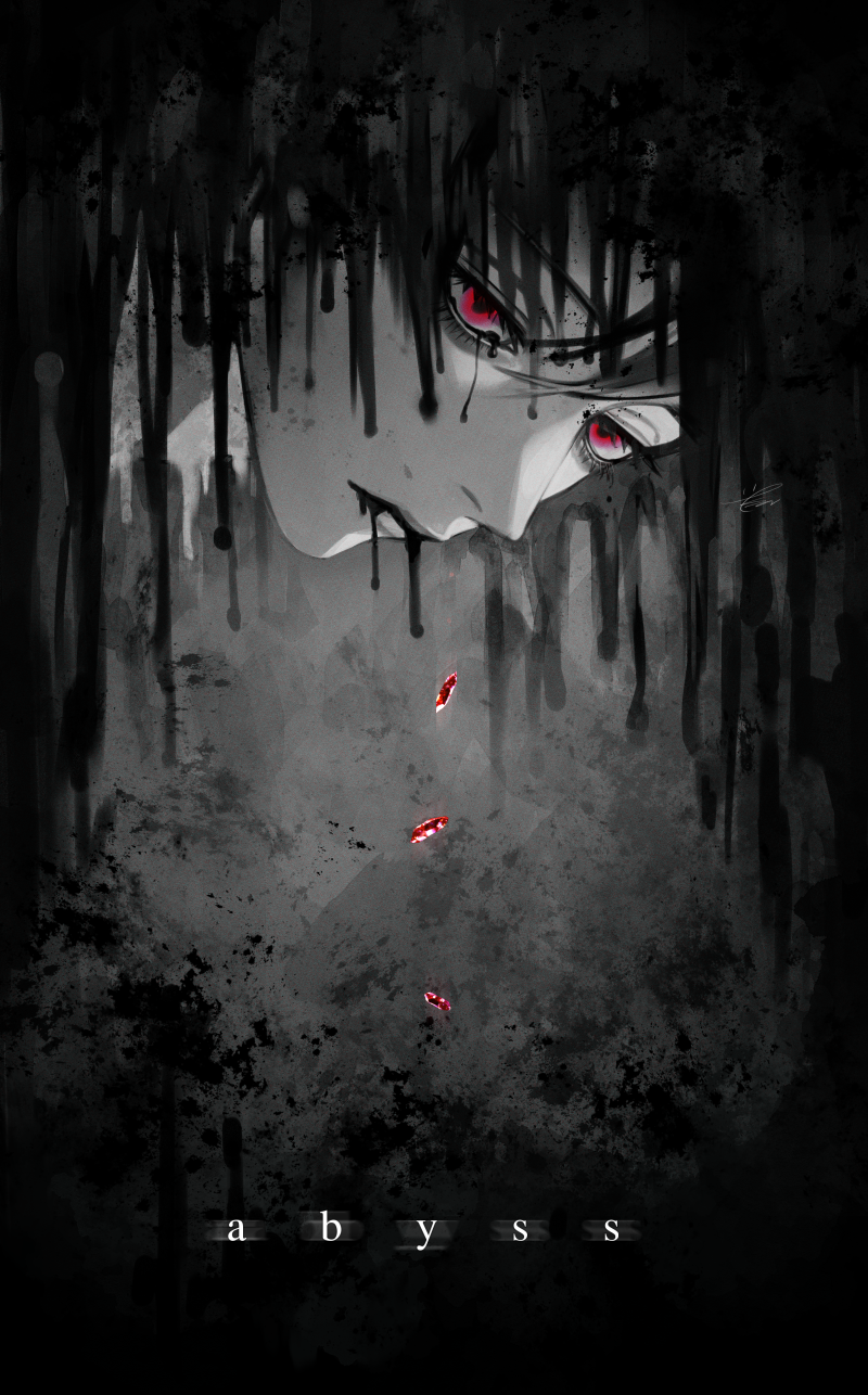 1boy, bishoujo_senshi_sailor_moon, black_theme, crying, dripping, english_text, face, gem