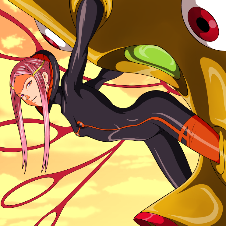 bodysuit, eureka_7, eureka_seven, eureka_seven_(series), flat_chest, latex, long_hair, nike_(artist)
