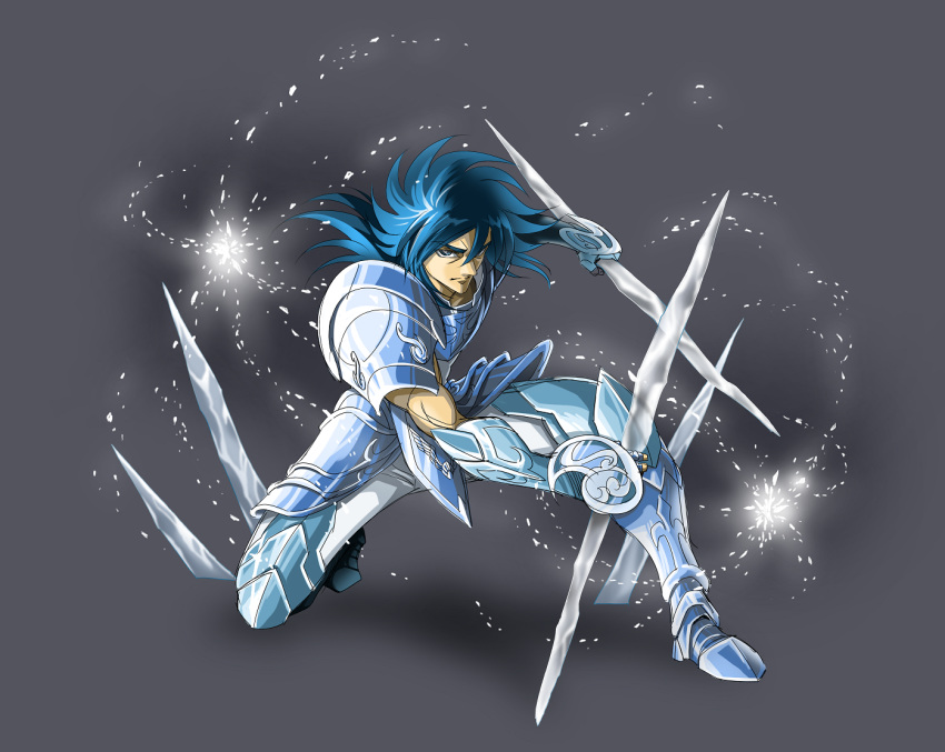 armor, ba_(artist), crateris_suikyo, digital_art, looking_at_viewer, posing, saint_seiya, simple_background