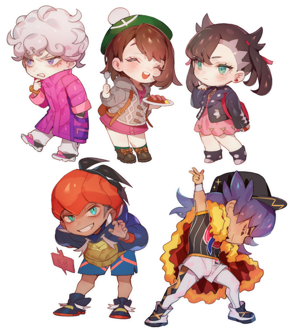 2girls, 3boys, :d, aqua_eyes, arm_up, asymmetrical_bangs, backpack, bag