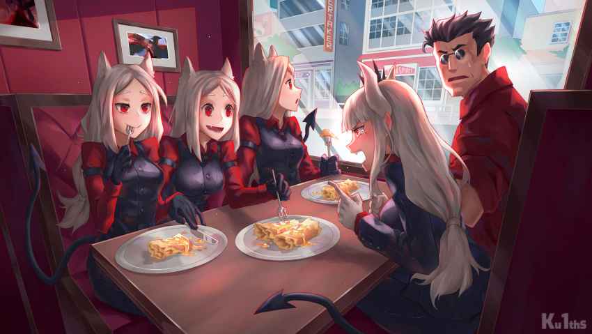 1boy, :o, absurdres, animal_ears, artist_name, bangs, black_gloves, black_hair