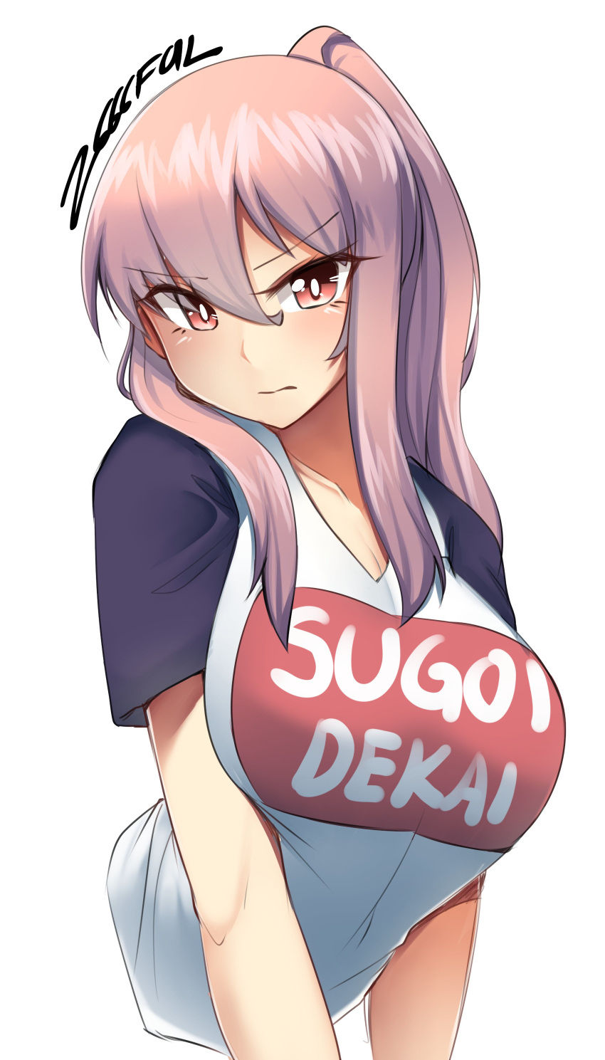 1girl, absurdres, artist_name, bangs, brown_eyes, closed_mouth, clothes_writing, eyebrows_visible_through_hair