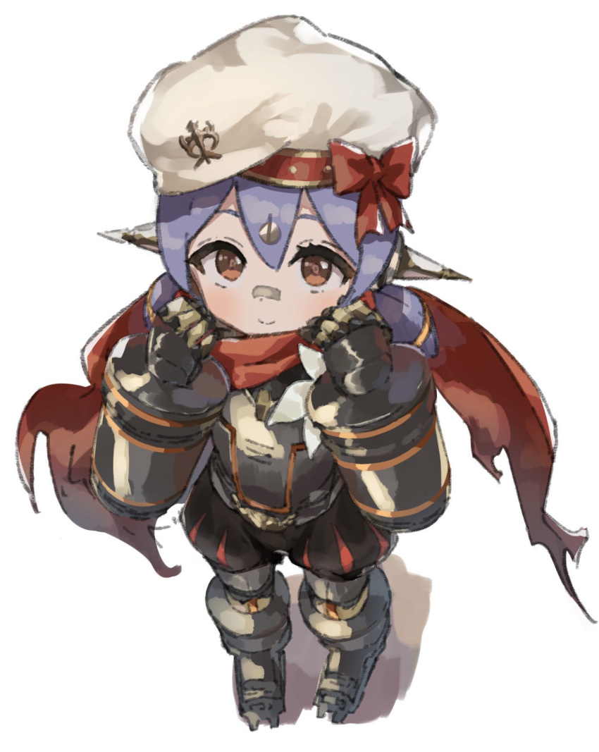 1girl, android, cape, epi_zero, from_above, hana_(xenoblade), hana_js, hat