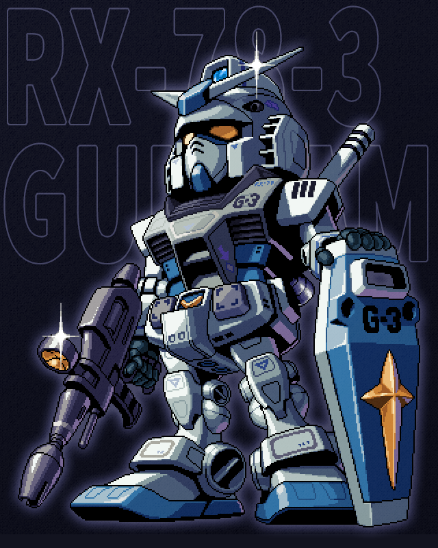 character_name, chibi, g-3_gundam, gun, gundam, gundam_msv, holding, holding_gun