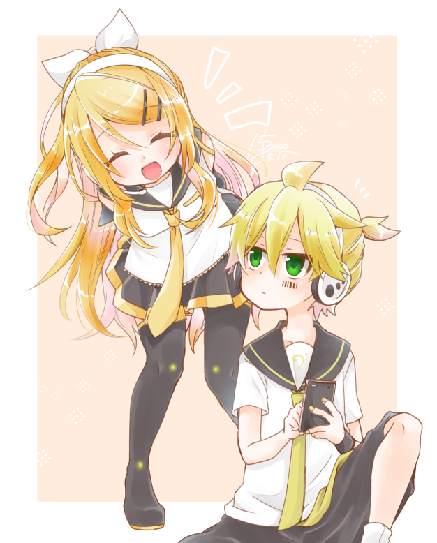 /\/\/\, 1boy, 1girl, arms_behind_back, bangs, barcode, barcode_tattoo, bass_clef