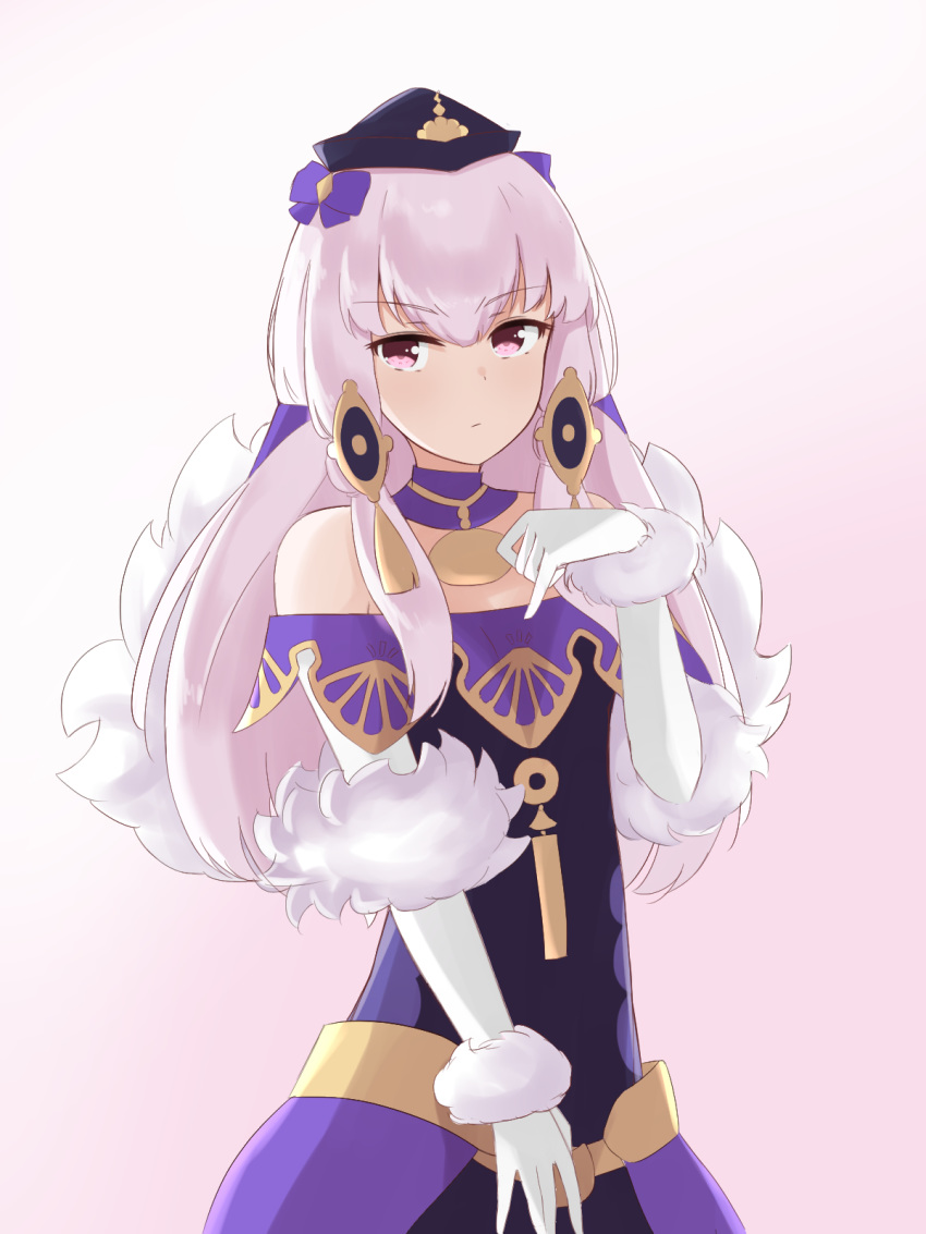 1girl, chirun0, closed_mouth, dress, fire_emblem, fire_emblem:_three_houses, fire_emblem_heroes, fur_trim
