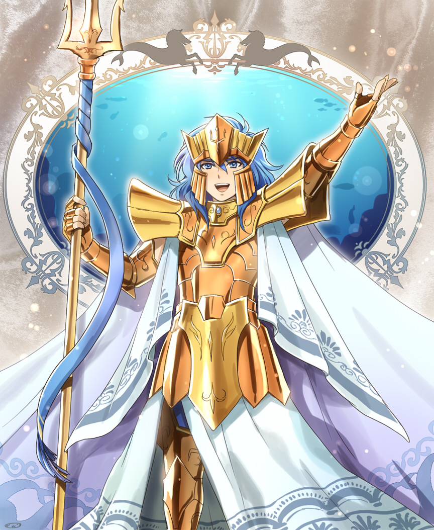armor, highres, julian_solo, mizuhara_aki, poseidon_(saint_seiya), saint_seiya