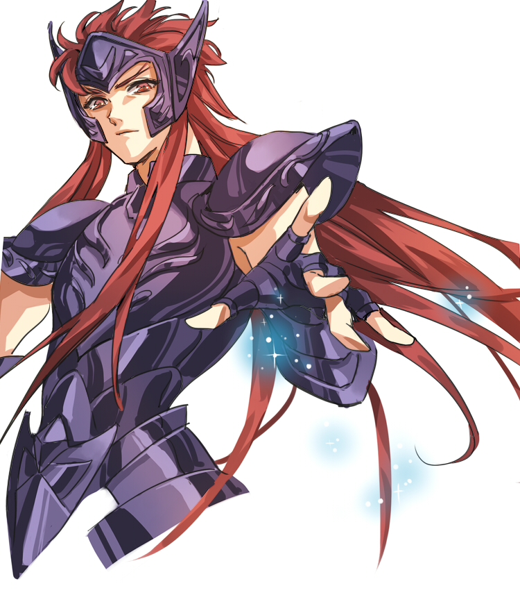 1boy, aquarius_camus, armor, floating_hair, highres, light_skinned_male, looking_at_viewer, looking_down