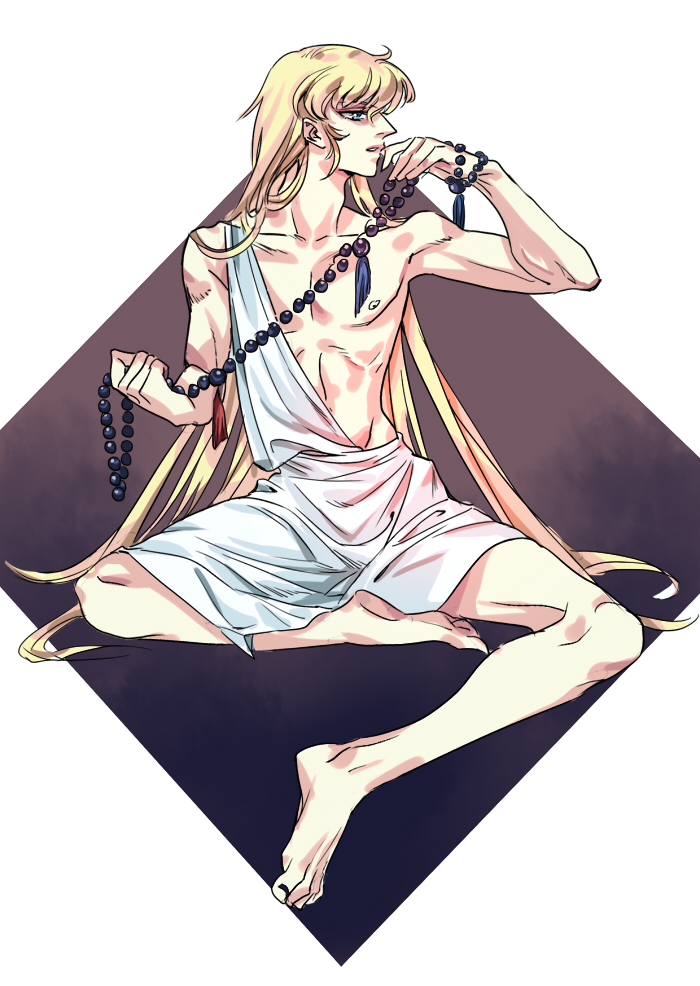 1boy, blonde_hair, casual_clothes, facing_to_the_side, highres, light_skinned_male, looking_away, male