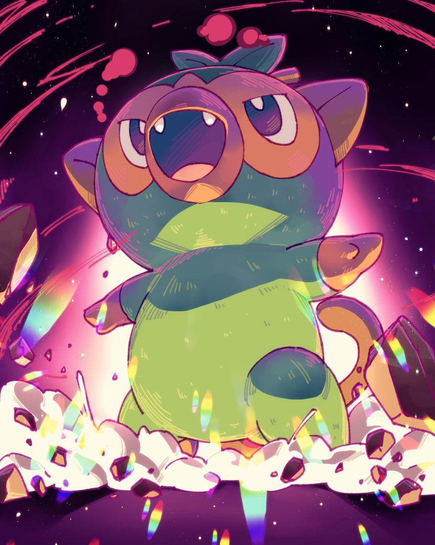 :d, debris, destruction, gen_8_pokemon, gigantamax_(other), grookey, highres, no_humans