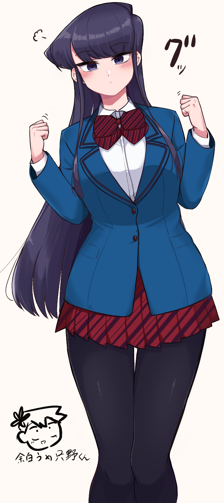 1girl, ayatak0517, bangs, black_eyes, black_hair, black_legwear, blue_jacket, blush