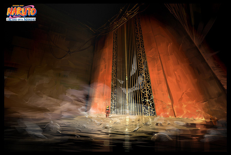 blurry, colored, concept_art, depth_of_field, eyes_in_shadow, from_below, gates, joel_dos_reis_viegas