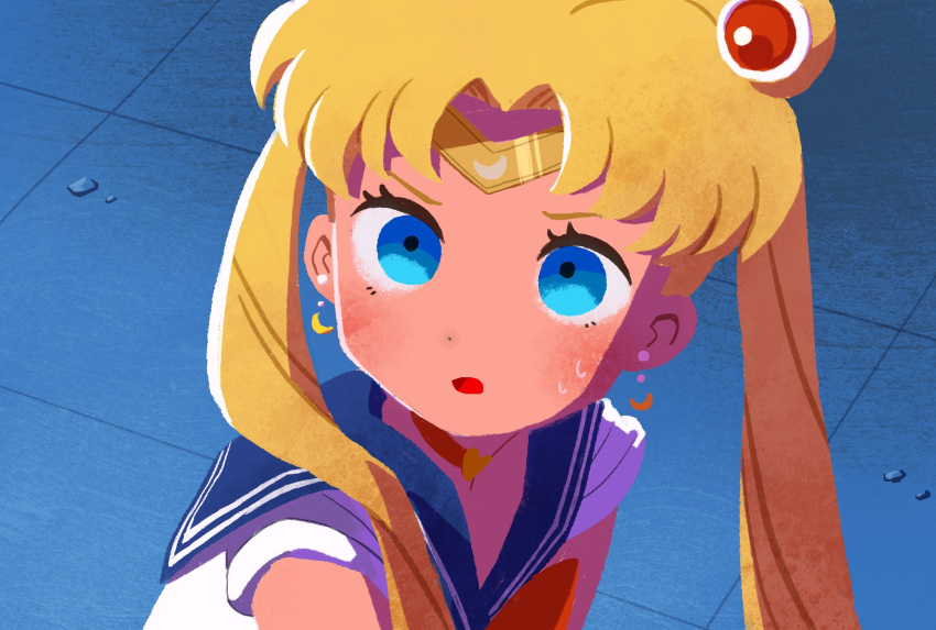 1girl, :o, bangs, bishoujo_senshi_sailor_moon, blonde_hair, blue_eyes, blue_sailor_collar, blush