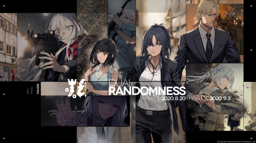 6+boys, 6+girls, action, ak-12, ak-12_(girls_frontline), ak-15_(girls_frontline), alternate_costume, an-94