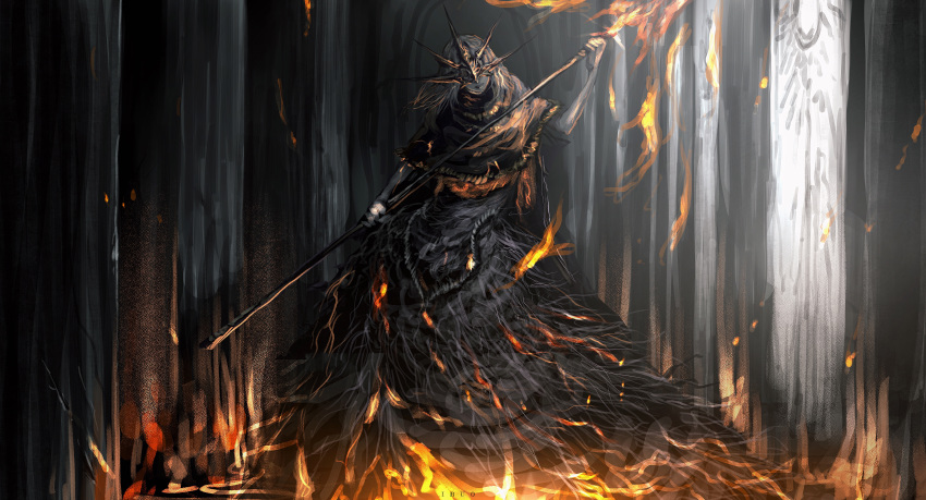 1boy, absurdres, aldrich_devourer_of_gods, artist_name, brown_cloak, cloak, closed_mouth, commentary