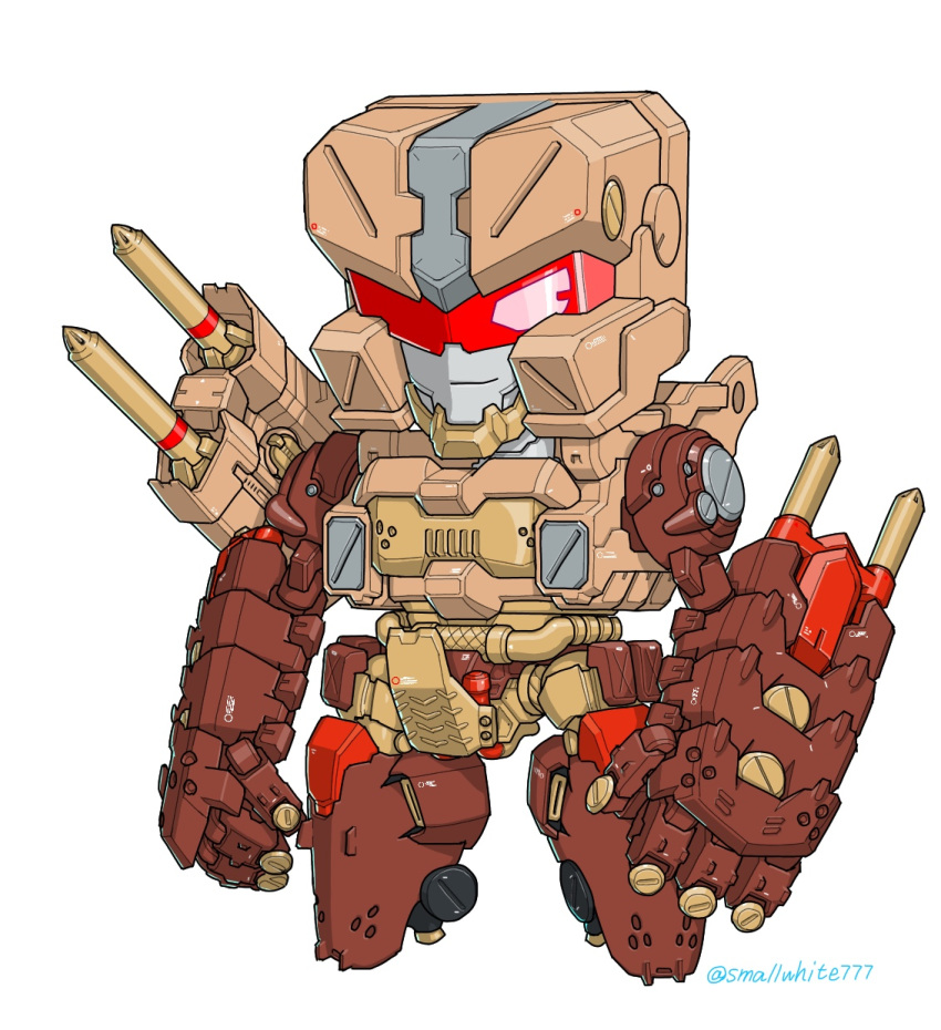 artist_name, autobot, chibi, highres, jeulove-sma11-white, mecha, no_humans, redesign