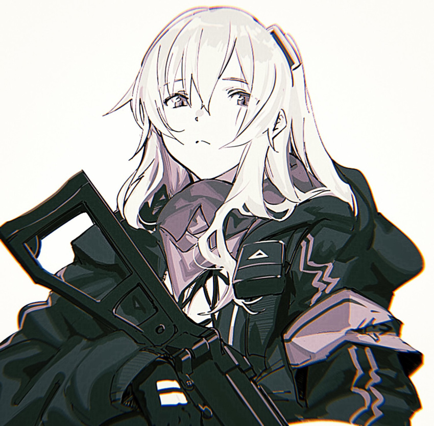 1girl, armband, bangs, closed_mouth, expressionless, eyebrows_visible_through_hair, girls_frontline, gloves