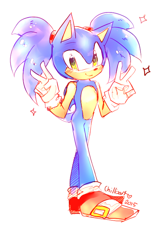 1boy, alternate_hairstyle, animal_ears, artist_name, blue_hair, blush, chillisart, closed_mouth
