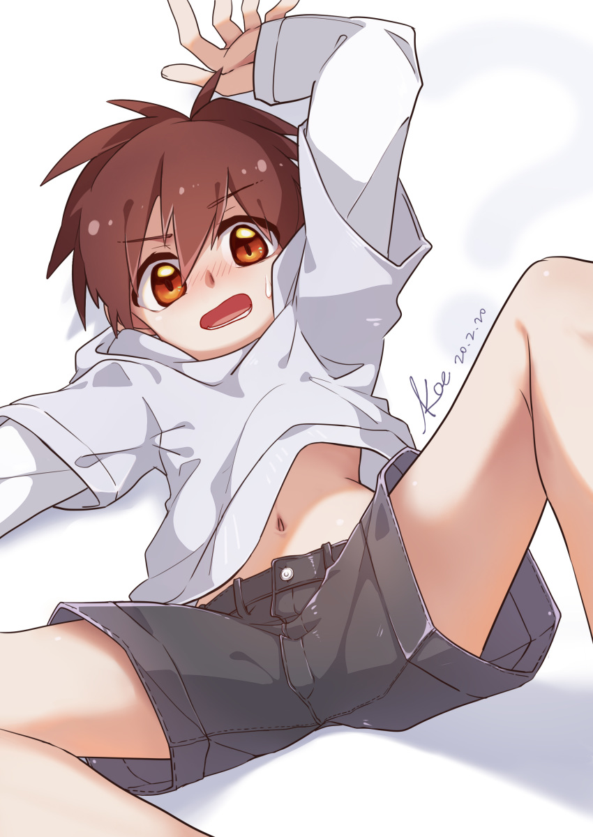 1boy, absurdres, artist_name, blush, brown_eyes, brown_hair, dated, eyebrows_visible_through_hair